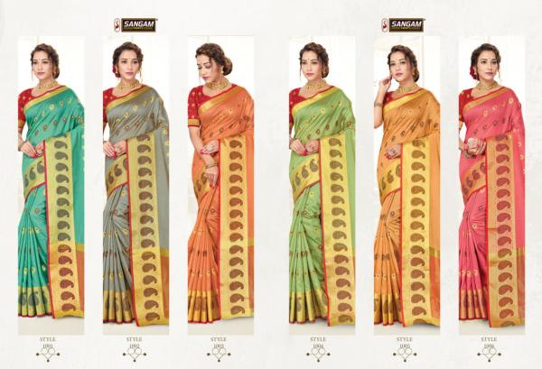 Sangam Vastra Nidhi Fancy Cotton Handloom Saree